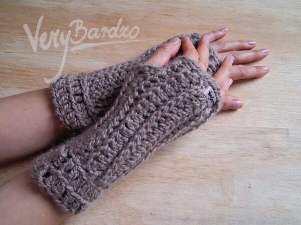 ZESTAW Czapka | szal | rękawki - wełna 100%