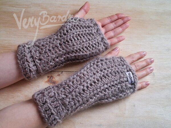 ZESTAW Czapka | szal | rękawki - wełna 100%